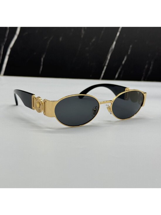 Versace VE2299 1002/87 Round Gray Gold Unisex Sunglasses Authentic NEW main image 9